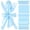 Light Blue, variant on 25 Sets Plastic Cutlery Set with Twist Tie Bows, Heavy Duty Tableware Disposable Forks Knives Spoons Silverware Utensils Set for Coquette Birthday Bow Party Table Setting Picnics