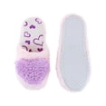 thumbnail image 3 of CTM Girl's Fluffy Heart Assorted Slippers, 3 of 5