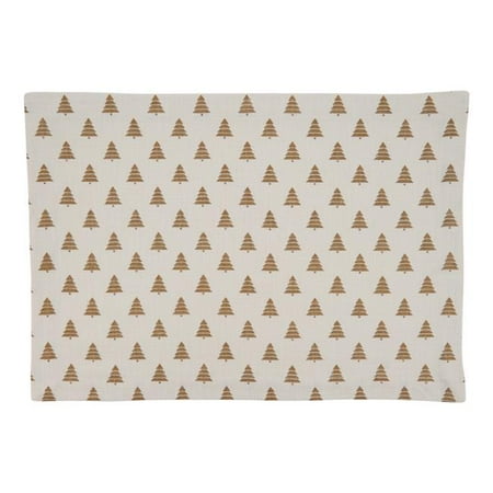 

SARO Cotton Placemats with Christmas Tree Design - Set of 4