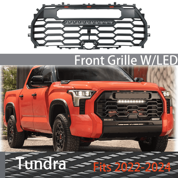 For Toyota Tundra 2022-2024 TRD Style W/LED and light bar Front Grill