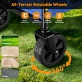 thumbnail image 3 of Vecukty Collapsible Folding Wagon,Portable Utility Wagon Cart for Outdoor Camping, Shopping, Sports, Grocery, Kids, Blue, 3 of 9