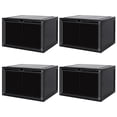 thumbnail image 5 of Plastic Shoe Box, 4/8/12x Stackable Black/ Clear Shoe Storage Box Sneaker Storage Bins Shoe Container Organizer for Women Men, 5 of 10