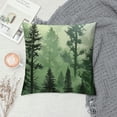 thumbnail image 2 of Qinduosi Throw Pillow Covers Inches, Olive Green Summer Forest Nature Landscape Decorative Pillowcases Set of Square Cushion Cover for Couch Sofa Living Room Bedroom, 2 of 5