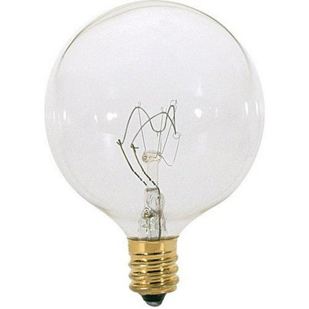 

A3921-TF 15 watt G16 1/2 Incandescent Clear 2500 Average Rated Hours 98 lumens Candelabra Base 130 Volts Light Bulb Shatter Proof (Pack of 6)
