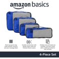 thumbnail image 2 of Packing Cubes for Suitcases, Travel Organisers, 4-Piece Set Bags, Large/Medium/Small/Slim, Blue, 2 of 4