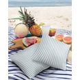 thumbnail image 3 of Pack of 2 Outdoor Pillow Covers, White and Blue Striped Geometric Waterproof Square Throw Pillowcase Cushion Decorative Pillow Covers for Couch Patio Tent, 24x24 in, 3 of 6