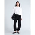thumbnail image 2 of Scoop Women's and Women's Plus Scubaknit Pearl Embellished Sweatshirt, Sizes XS-4X, 2 of 5