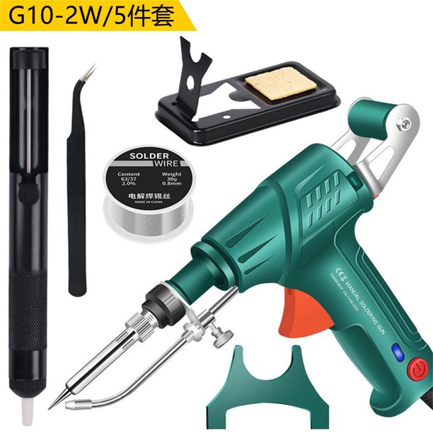 Nuevas pistolas de soldar portátiles de 110 V con luz, pistolas de soldar semiautomáticas multifuncionales de 60 W, soldador, máquina de soldar con alimentador de estaño