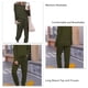 thumbnail image 4 of Conjunto de 2 piezas para mujer, holgado, elástico, elegante, de manga larga, jersey, pantalón, ropa de dormir de otoño, conjunto de pijamas verde M, 4 of 5