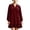 Wine, variant on Sheghy Women Fall Collared Long Sleeve Shirt Dress Ruffle Hem Loose Fit