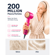 Tideway High Speed Ionic Hair Dryer, 110000 RPM, Compact, Magnetic Diffuser, Brushless Moto, Lightweight, Pink