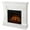 White, variant on Bowery Hill Contemporary Solid Wood Electric Fireplace in Espresso