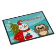 thumbnail image 1 of Muñeco de nieve Caroline's Treasures con alfombrilla para interior o exterior Shih Tzu marrón chocolate, 24 por 36, multicolor Caroline's Treasures BB1869JMAT, 1 of 1