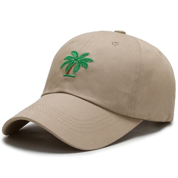 Fashion Women Men Four Season Baseball Cap Coconut Tree Embroidery Outdoor Snapback Hat Casual Unisex Femal Male Cap HatAdjustable He Qiyong unisex