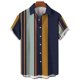 thumbnail image 3 of Camisa de moda con estampado de rayas, blusas de verano de gran tamaño para hombre, ropa informal de manga corta con botones, blusas de gran tamaño, camisas hawaianas, 3 of 5