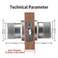thumbnail image 4 of Door Lock, TTLOCK Electronic Digital Keypad Zinc Knob Fingerprint Smart Cylinder Door Lock ,Easy to Install, 4 of 7