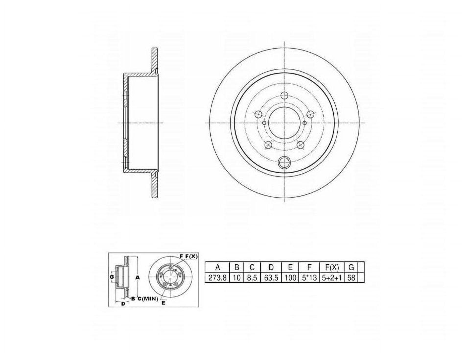 UltraHC Coated High Carbon Brake Rotor, Rear UR004898, Subaru Forester 2018-2014