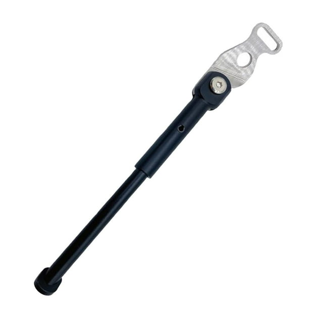 Pata de cabra para bicicleta plegable de 14 pulgadas, soporte de apoyo para bicicleta, antideslizante, para estacionamiento trasero Negro