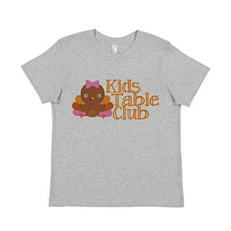 

7 ate 9 Apparel Girl s Kid s Table Thanksgiving Shirt Grey