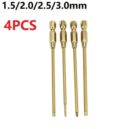 

Fule 4PCS Titanium Hex Wrenche Screwdriver Tool 1.5/2/2.5/3mm RC Model Mini Hand Tool