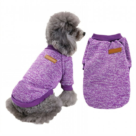 GASTROPOD 1Pcs Dog Sweater,Yarn Dog Clothes for Large Dogs,Small Dog Sweater,Purple,Xxl