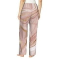 thumbnail image 3 of Disketp Rose Gold Glitter Splatter Print Women'S Comfy Pajama Pants Casual Drawstring Palazzo Lounge Wide Leg Pants, 3 of 9