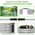 thumbnail image 3 of 50ft Garden Hose Metal with Nozzle, KIMHY 304 Stainless Steel Water Hose 3 /4 Inch , Kink & Tangle Free, Rust Proof, 150 Psi, 3 of 8