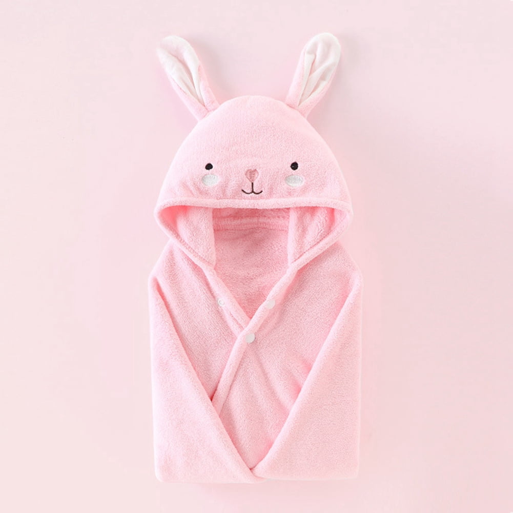 URMAGIC Baby Coral Fleece Bath Towel Ultra Soft Hooded Towel Highly Absorbent Toddlers Bathrobe Blanket Kids Shower Gifts for Boys Girls