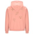 thumbnail image 6 of Ltctricy Hoodies for Women Soft Casual Long Sleeve Embroidered Hooded Sweatshirts Pullover Sweater Tops with Pockets(Pink,Small), 6 of 7