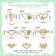 thumbnail image 4 of 36 piezas de dijes de corazón y mariposa con diamantes de imitación en 9 estilos, conectores de joyería de eslabones huecos dorados para hacer aretes, collares y pulseras., 4 of 6