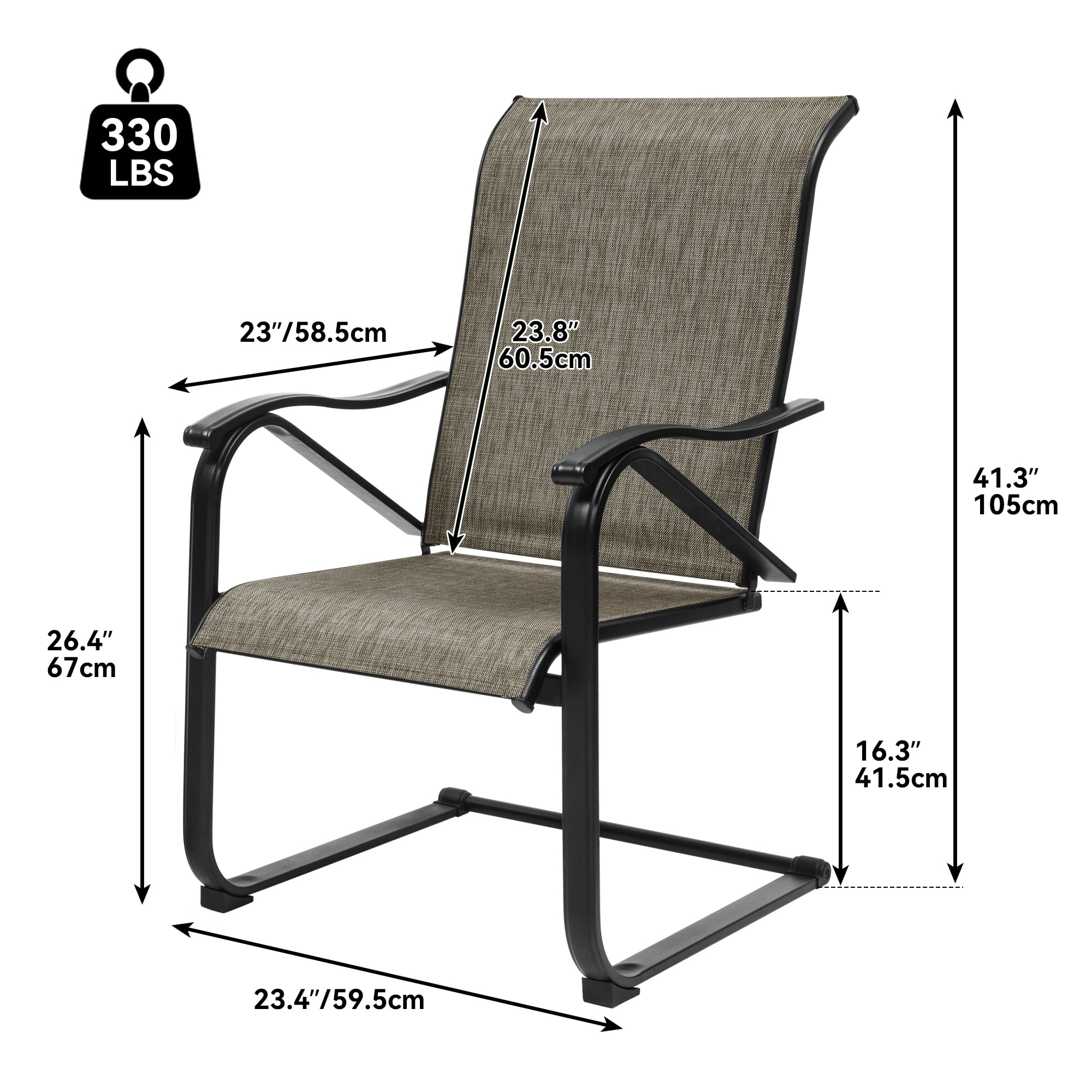 metal motion patio chairs