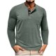 thumbnail image 2 of pstuiky camisa de manga larga para hombre, Camiseta deportiva y de fitness para hombre, de color liso, cálida y ajustada, con cuello semialto y manga larga. Tops de talla grande para hombre l, 2 of 6