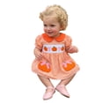 thumbnail image 5 of Baby Short Sleeve Pumpkin Embroidered Bodysuit Polo Dresses Halloween Cosplay Girls Halloween Outfits Size 3-6 Months, 5 of 6