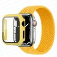 thumbnail image 1 of ALMNVO Apple Watch Band 42mm Screen Protector Case Braided Solo Loop Strap with Protective Case, Stretchy Wristband Elastic Nylon Strap Bracelet for iWatch Series 3 2 1,Maize, 1 of 6