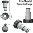 thumbnail image 2 of Hose Adapter for Pool Pump Hose Adapter Reusable Threaded Connection Pump Hose Conversion Adapter for Pool Pump Fit Aru Reusable Threaded Hose Adapter, 2 of 8