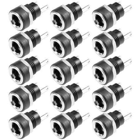 PCB Mount DC Connector DC022B 5.5mm x 2.1mm Audio Video Socket Black 15Pcs price history on PriceWatchPro