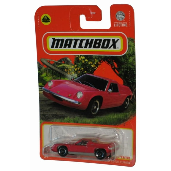 Matchbox 1972 Lotus Europa (2023) Mattel Red Toy Car 93/100