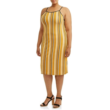 No Comment Juniors' Plus Size Spaghetti Strap Halter Dress
