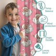 thumbnail image 3 of Blackout Kids Curtains,Pink Christmas Santa Pattern Childrens Insulated Curtains Set Of 2,Bedroom Essentials,Toddler Room Decor 42"x84", 3 of 5