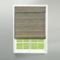 thumbnail image 4 of Radiance Cordless Bamboo Roman Shades for Windows - Flatweave Bamboo Blinds for Reduce Bright Light - Easy to Lift & Fold Up Window Shades - Driftwood - 35 in. W x 48 in. L - (02208870E), 4 of 5