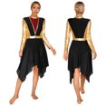 thumbnail image 3 of Vestido de tutú de Ballet para mujer, Ropa de baile, traje de baile de adoración de alabanza, cuello simulado, manga larga, coro de Iglesia, vestidos de alabanza lírica, 3 of 5