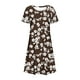 thumbnail image 3 of Vestido de Verano para las Mujeres Gradiente Impreso Cuello en V Manga Corta de la Longitud Del Tobillo Vestido, Vestido Corto de Verano, 3 of 5