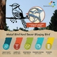 thumbnail image 2 of Metal Bluejay - Unique Yard Birds Metal Art - Bird Rustic Decor for Garden - Craft Statue Ornaments - Bluejay Gifts - Outdoor, 2 of 6