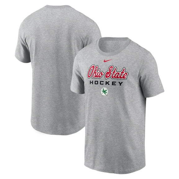 Men's Nike Gray Ohio State Buckeyes Hockey T-Shirt