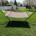 thumbnail image 4 of Sunnydaze Quilted Designs Double Fabric 2 Person Hammock with Spreader Bars and Pillow - Multiple Colors Available, 4 of 10