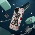 thumbnail image 3 of DistinctInk MagSafe Tough Case for Apple iPhone 15 Plus (6.7" Screen) - Valentine's Day Standard Schnauzer Puppy - Slim Profile Design, 3 of 6