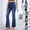 Style1-Blue pants for women, variant on Maqroz Capri Jeans for Women High Waisted Button Down Wide Leg Trendy Strechy Loose Straight Cropped Denim Jeans Pants with Pockets Blue XL