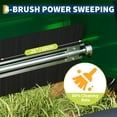 thumbnail image 3 of 26-Inch Push Lawn Sweeper – 7 Cu.Ft Mesh Bag, 4 Spinning Brushes, Adjustable Height, Heavy Duty Steel Frame, Manual Garden and Leaf Collector, Green+Black, 3 of 8