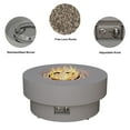 thumbnail image 6 of HongTaoK 32.5" Round Propane Free Fire Pit, 50K BTU Magnesium Oxide Outdoor Heater with Lava Rock, Gray, 6 of 9