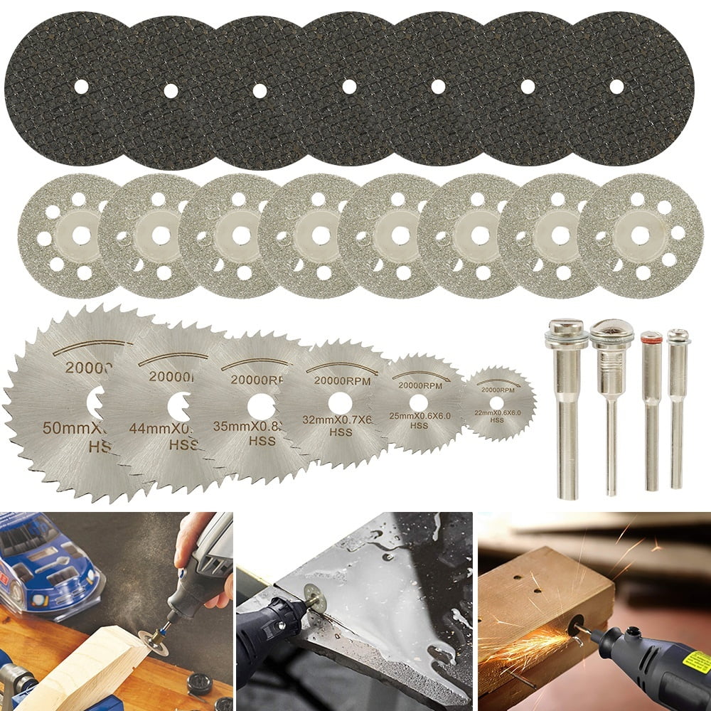 32PCS Diamond Cutting Wheels Kit for Dremel Rotary Tool Die Grinder Metal Cut Off Disc